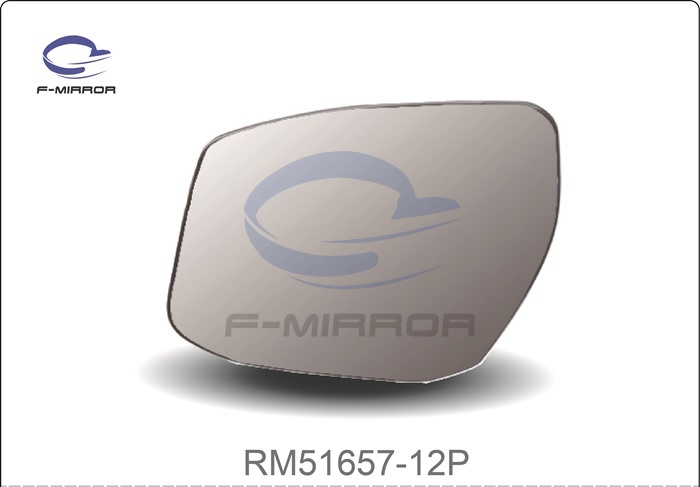 DOOR MIRROR GLASS W/PLATE