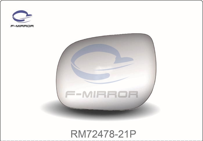 DOOR MIRROR GLASS W/PLATE