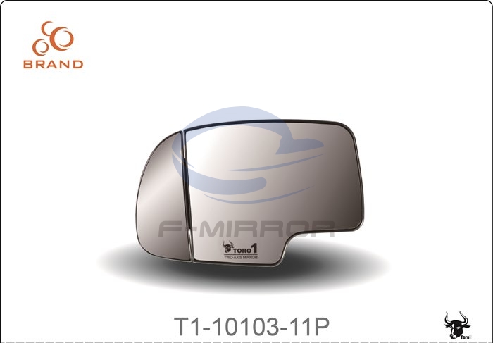 TORO1 TWO-AXIS MIRROR GLASS W/PLATE,OE STYLE  FITTING