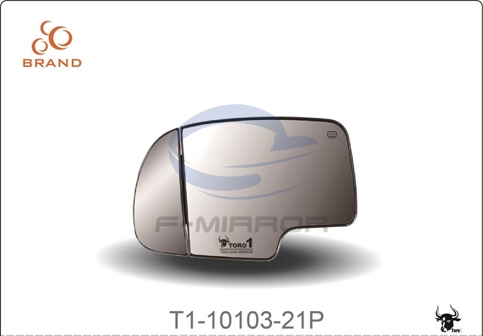 TORO1 TWO-AXIS MIRROR GLASS W/PLATE,OE STYLE  FITTING