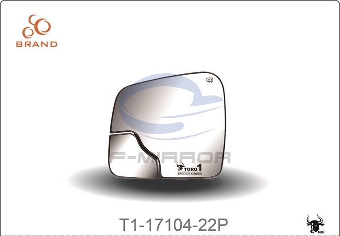 TORO1 TWO-AXIS MIRROR GLASS W/PLATE,OE STYLE FITTING