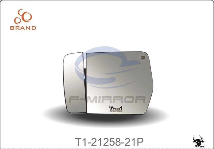 TORO1 TWO-AXIS MIRROR GLASS W/PLATE,OE STYLE FITTING