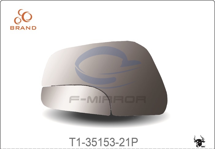 TORO1 TWO-AXIS MIRROR GLASS W/PLATE, OE STYLE FITTING