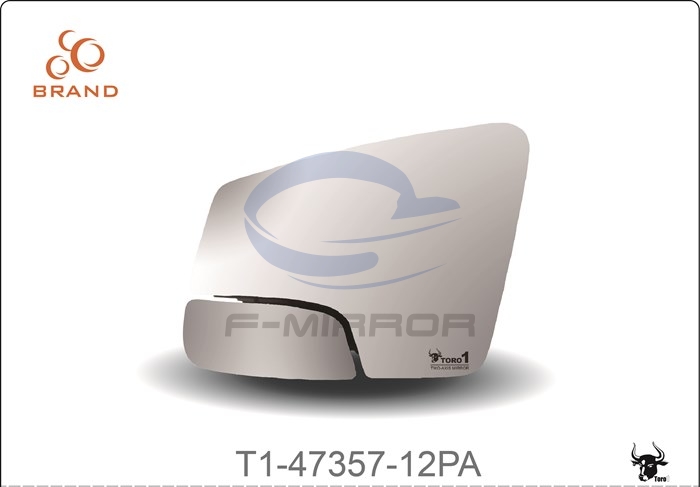 TORO1 TWO-AXIS MIRROR GLASS W/PLATE, OE STYLE FITTING