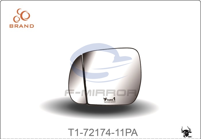 TORO1 TWO-AXIS MIRROR GLASS W/PLATE,OE STYLE FITTING