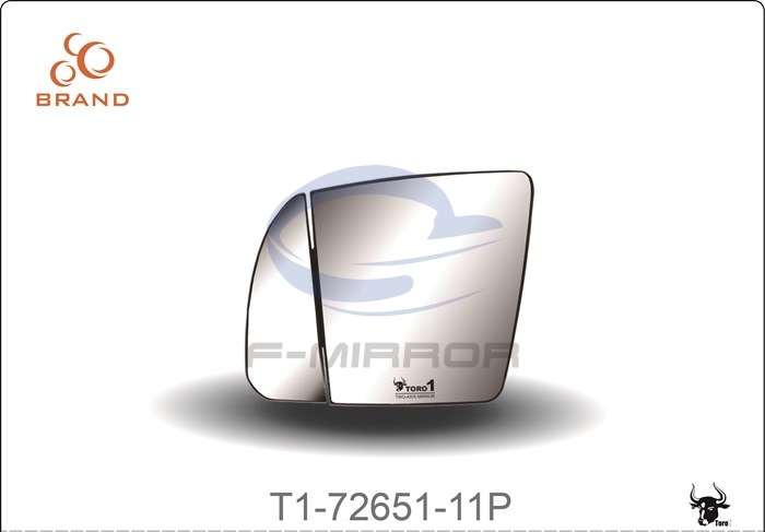 TORO1 TWO-AXIS MIRROR GLASS W/PLATE,OE STYLE FITTING