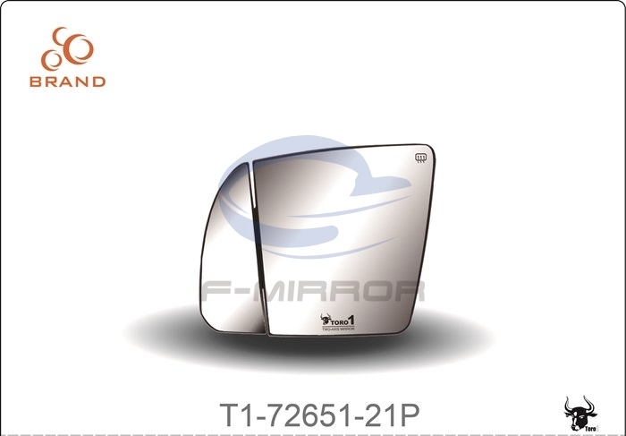 TORO1 TWO-AXIS MIRROR GLASS W/PLATE,OE STYLE FITTING